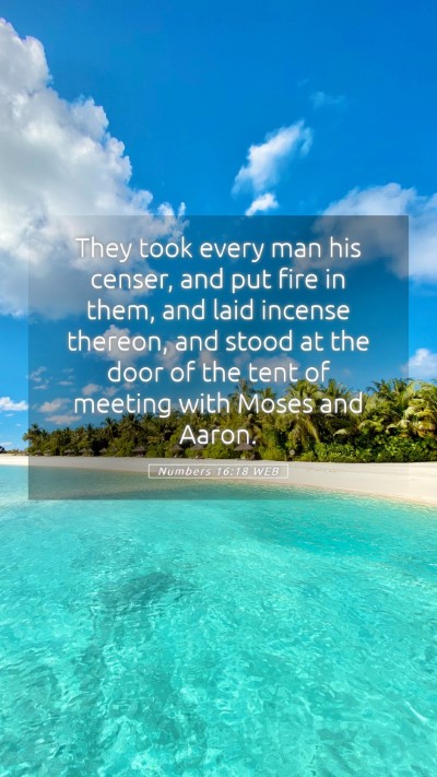 Picture 05 - Numbers 16:18 WEB Mobile Phone Wallpaper - They took every man his censer, and put fire in - Mobile Bible Verse Wallpaper