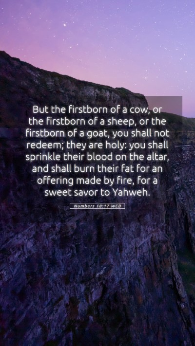 Picture 05 - Numbers 18:17 WEB Mobile Phone Wallpaper - But the firstborn of a cow, or the firstborn of a - Mobile Bible Verse Wallpaper