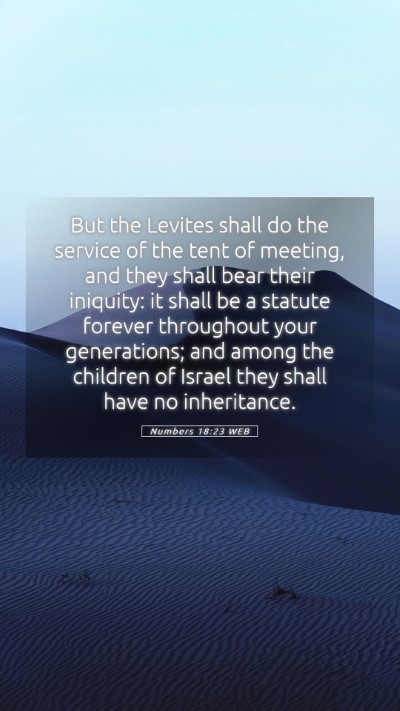 Picture 05 - Numbers 18:23 WEB Mobile Phone Wallpaper - But the Levites shall do the service of the tent - Mobile Bible Verse Wallpaper