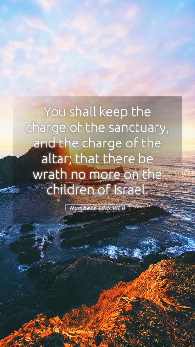 Picture 05 - Numbers 18:5 WEB Mobile Phone Wallpaper - You shall keep the charge of the sanctuary, and - Mobile Bible Verse Wallpaper