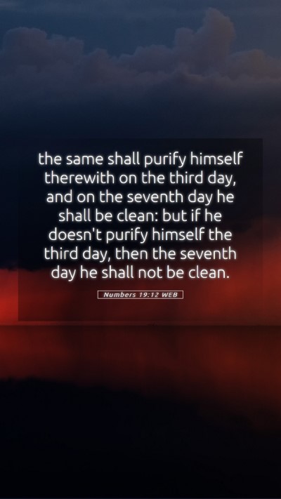 Picture 05 - Numbers 19:12 WEB Mobile Phone Wallpaper - the same shall purify himself therewith on the - Mobile Bible Verse Wallpaper