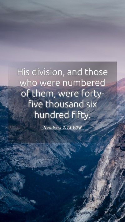 Picture 05 - Numbers 2:15 WEB Mobile Phone Wallpaper - His division, and those who were numbered of - Mobile Bible Verse Wallpaper