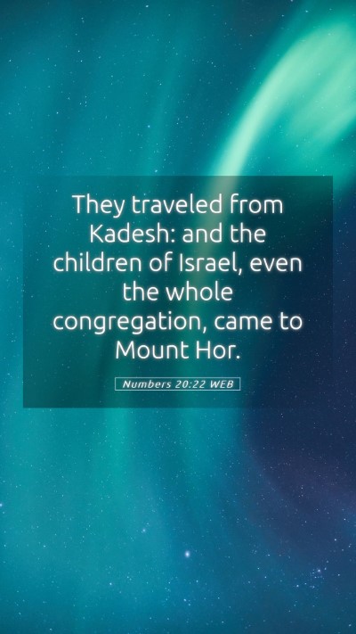 Picture 05 - Numbers 20:22 WEB Mobile Phone Wallpaper - They traveled from Kadesh: and the children of - Mobile Bible Verse Wallpaper
