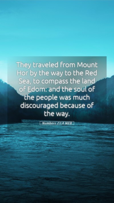 Picture 05 - Numbers 21:4 WEB Mobile Phone Wallpaper - They traveled from Mount Hor by the way to the - Mobile Bible Verse Wallpaper