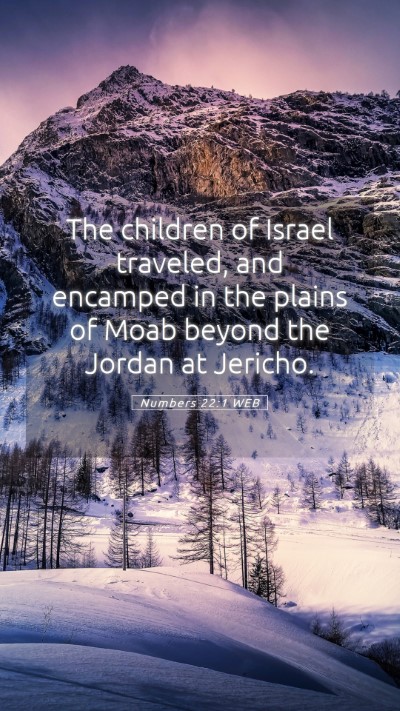 Picture 05 - Numbers 22:1 WEB Mobile Phone Wallpaper - The children of Israel traveled, and encamped in - Mobile Bible Verse Wallpaper