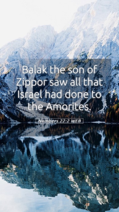 Picture 05 - Numbers 22:2 WEB Mobile Phone Wallpaper - Balak the son of Zippor saw all that Israel had - Mobile Bible Verse Wallpaper