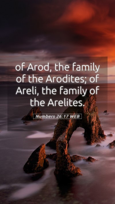 Picture 05 - Numbers 26:17 WEB Mobile Phone Wallpaper - of Arod, the family of the Arodites; of Areli, - Mobile Bible Verse Wallpaper