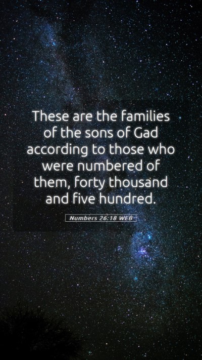 Picture 05 - Numbers 26:18 WEB Mobile Phone Wallpaper - These are the families of the sons of Gad - Mobile Bible Verse Wallpaper