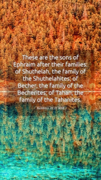 Picture 05 - Numbers 26:35 WEB Mobile Phone Wallpaper - These are the sons of Ephraim after their - Mobile Bible Verse Wallpaper