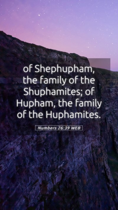 Picture 05 - Numbers 26:39 WEB Mobile Phone Wallpaper - of Shephupham, the family of the Shuphamites; of - Mobile Bible Verse Wallpaper