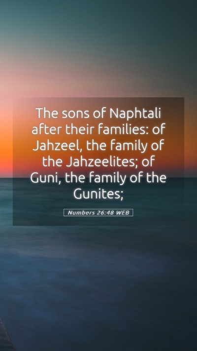 Picture 05 - Numbers 26:48 WEB Mobile Phone Wallpaper - The sons of Naphtali after their families: of - Mobile Bible Verse Wallpaper