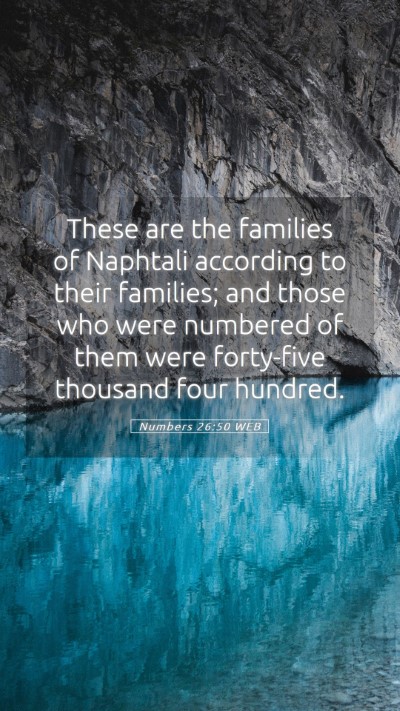 Picture 05 - Numbers 26:50 WEB Mobile Phone Wallpaper - These are the families of Naphtali according to - Mobile Bible Verse Wallpaper
