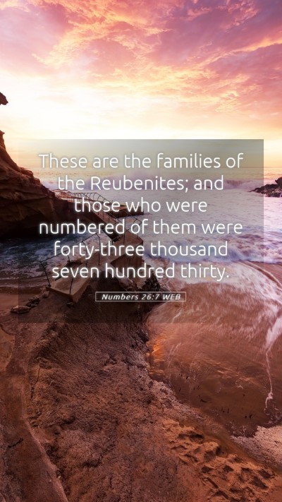 Picture 05 - Numbers 26:7 WEB Mobile Phone Wallpaper - These are the families of the Reubenites; and - Mobile Bible Verse Wallpaper