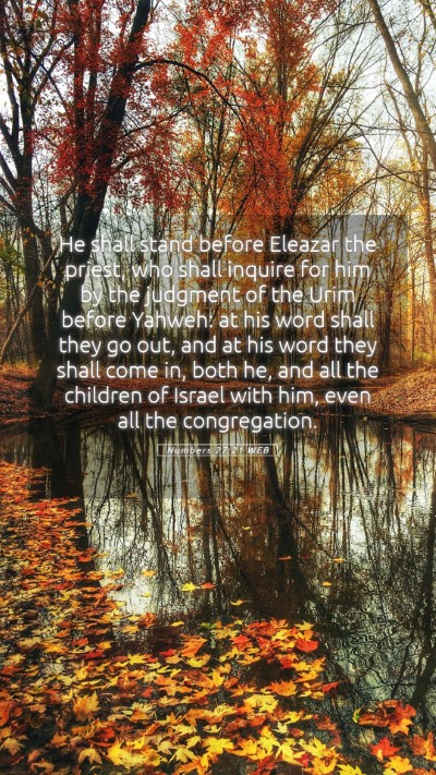 Picture 05 - Numbers 27:21 WEB Mobile Phone Wallpaper - He shall stand before Eleazar the priest, who - Mobile Bible Verse Wallpaper