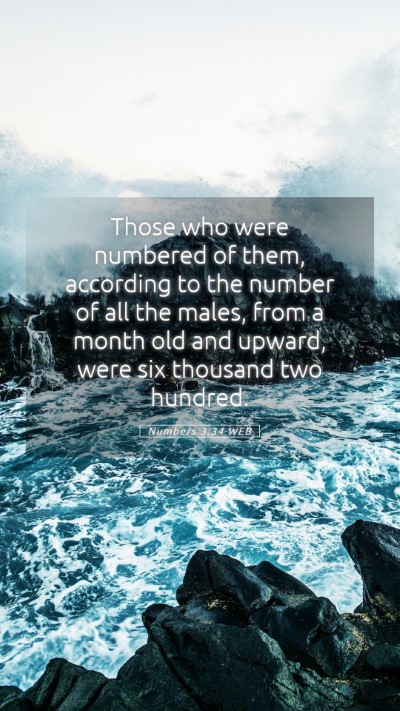 Picture 05 - Numbers 3:34 WEB Mobile Phone Wallpaper - Those who were numbered of them, according to the - Mobile Bible Verse Wallpaper