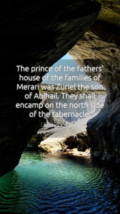 Picture 05 - Numbers 3:35 WEB Mobile Phone Wallpaper - The prince of the fathers' house of the families - Mobile Bible Verse Wallpaper