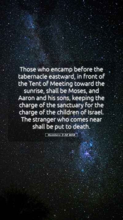 Picture 05 - Numbers 3:38 WEB Mobile Phone Wallpaper - Those who encamp before the tabernacle eastward, - Mobile Bible Verse Wallpaper