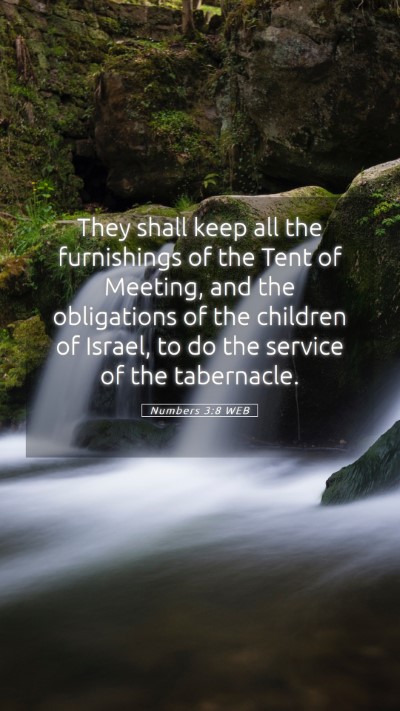 Picture 05 - Numbers 3:8 WEB Mobile Phone Wallpaper - They shall keep all the furnishings of the Tent - Mobile Bible Verse Wallpaper