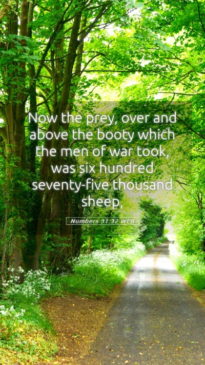 Picture 05 - Numbers 31:32 WEB Mobile Phone Wallpaper - Now the prey, over and above the booty which the - Mobile Bible Verse Wallpaper
