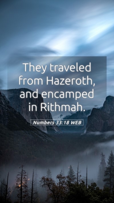 Picture 05 - Numbers 33:18 WEB Mobile Phone Wallpaper - They traveled from Hazeroth, and encamped in - Mobile Bible Verse Wallpaper