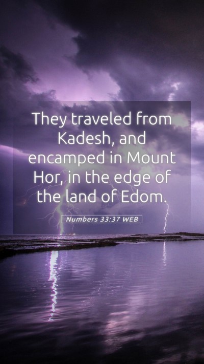 Picture 05 - Numbers 33:37 WEB Mobile Phone Wallpaper - They traveled from Kadesh, and encamped in Mount - Mobile Bible Verse Wallpaper
