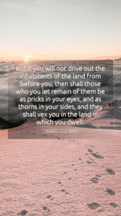 Picture 05 - Numbers 33:55 WEB Mobile Phone Wallpaper - But if you will not drive out the inhabitants of - Mobile Bible Verse Wallpaper