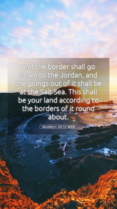 Picture 05 - Numbers 34:12 WEB Mobile Phone Wallpaper - and the border shall go down to the Jordan, and - Mobile Bible Verse Wallpaper