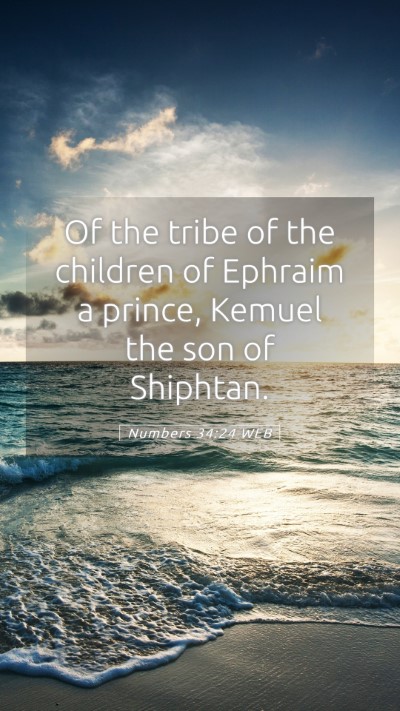 Picture 05 - Numbers 34:24 WEB Mobile Phone Wallpaper - Of the tribe of the children of Ephraim a prince, - Mobile Bible Verse Wallpaper