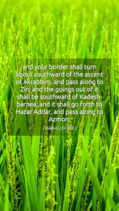 Picture 05 - Numbers 34:4 WEB Mobile Phone Wallpaper - and your border shall turn about southward of the - Mobile Bible Verse Wallpaper