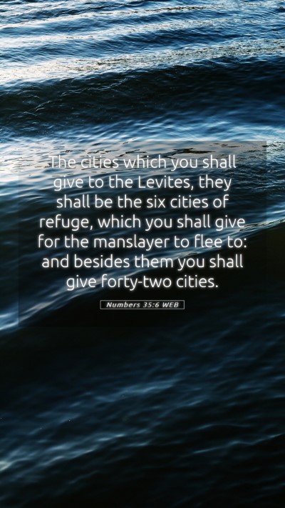 Picture 05 - Numbers 35:6 WEB Mobile Phone Wallpaper - The cities which you shall give to the Levites, - Mobile Bible Verse Wallpaper