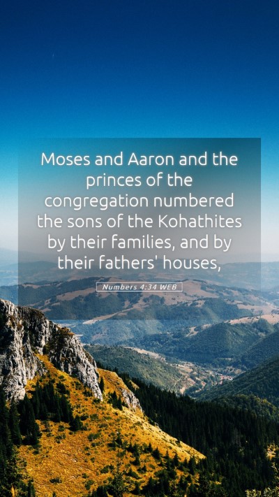Picture 05 - Numbers 4:34 WEB Mobile Phone Wallpaper - Moses and Aaron and the princes of the - Mobile Bible Verse Wallpaper