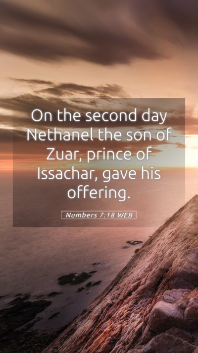 Picture 05 - Numbers 7:18 WEB Mobile Phone Wallpaper - On the second day Nethanel the son of Zuar, - Mobile Bible Verse Wallpaper