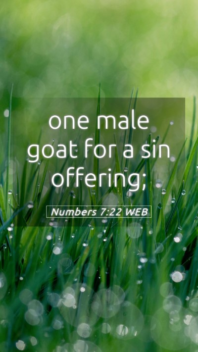 Picture 05 - Numbers 7:22 WEB Mobile Phone Wallpaper - one male goat for a sin - Mobile Bible Verse Wallpaper