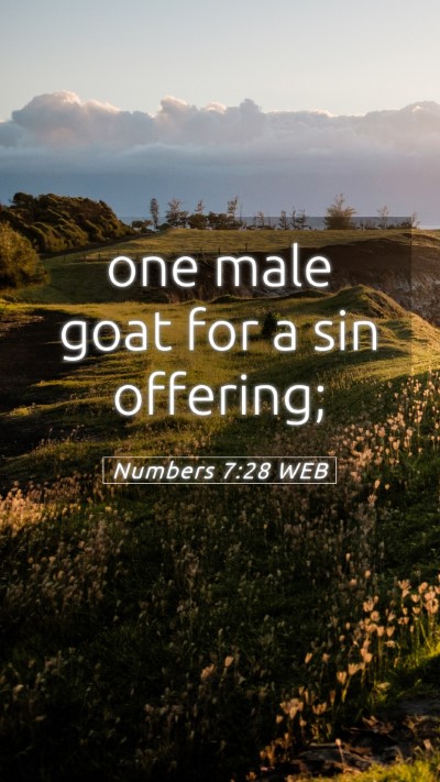 Picture 05 - Numbers 7:28 WEB Mobile Phone Wallpaper - one male goat for a sin - Mobile Bible Verse Wallpaper