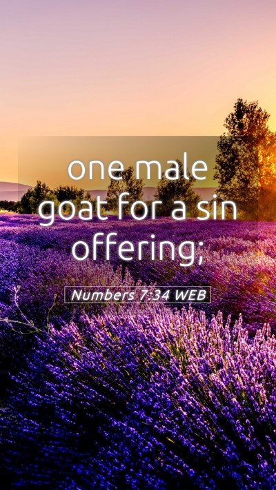 Picture 05 - Numbers 7:34 WEB Mobile Phone Wallpaper - one male goat for a sin - Mobile Bible Verse Wallpaper