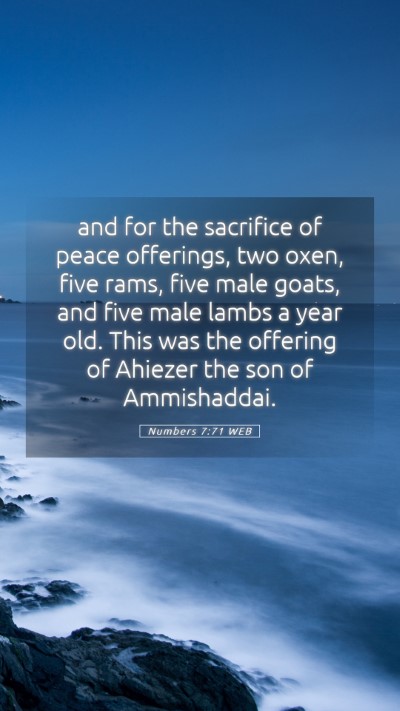 Picture 05 - Numbers 7:71 WEB Mobile Phone Wallpaper - and for the sacrifice of peace offerings, two - Mobile Bible Verse Wallpaper