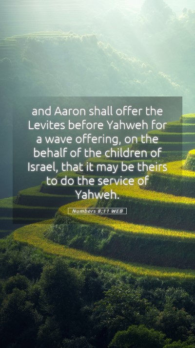 Picture 05 - Numbers 8:11 WEB Mobile Phone Wallpaper - and Aaron shall offer the Levites before Yahweh - Mobile Bible Verse Wallpaper