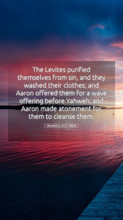 Picture 05 - Numbers 8:21 WEB Mobile Phone Wallpaper - The Levites purified themselves from sin, and - Mobile Bible Verse Wallpaper