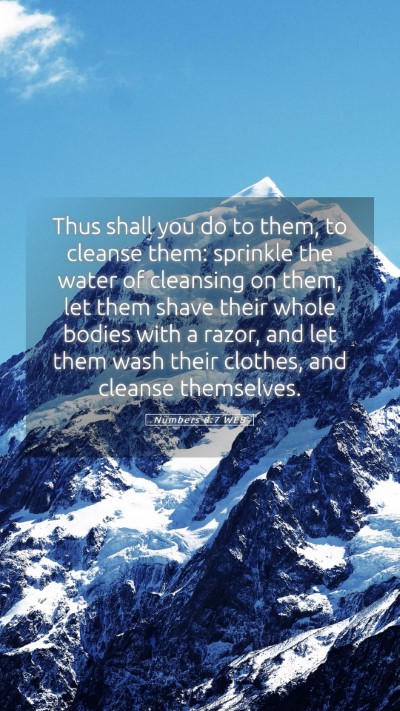 Picture 05 - Numbers 8:7 WEB Mobile Phone Wallpaper - Thus shall you do to them, to cleanse them: - Mobile Bible Verse Wallpaper