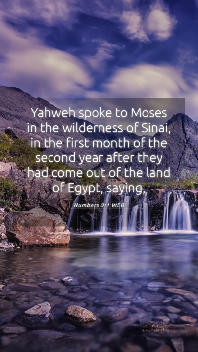 Picture 05 - Numbers 9:1 WEB Mobile Phone Wallpaper - Yahweh spoke to Moses in the wilderness of Sinai, - Mobile Bible Verse Wallpaper