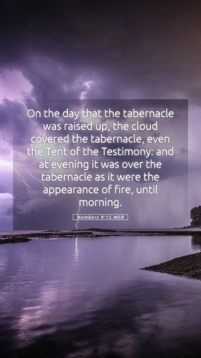 Picture 05 - Numbers 9:15 WEB Mobile Phone Wallpaper - On the day that the tabernacle was raised up, the - Mobile Bible Verse Wallpaper