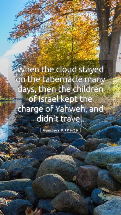 Picture 05 - Numbers 9:19 WEB Mobile Phone Wallpaper - When the cloud stayed on the tabernacle many - Mobile Bible Verse Wallpaper