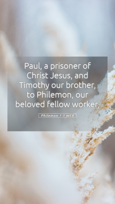 Picture 05 - Philemon 1:1 WEB Mobile Phone Wallpaper - Paul, a prisoner of Christ Jesus, and Timothy our - Mobile Bible Verse Wallpaper