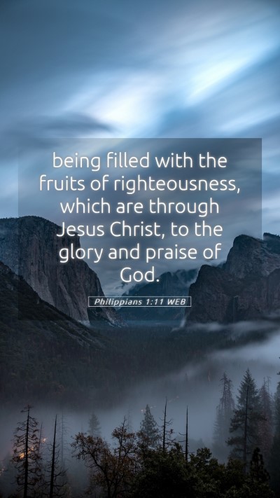 Picture 05 - Philippians 1:11 WEB Mobile Phone Wallpaper - being filled with the fruits of righteousness, - Mobile Bible Verse Wallpaper