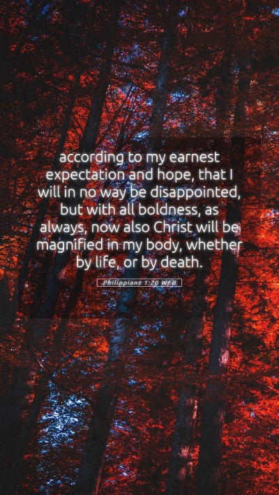 Picture 05 - Philippians 1:20 WEB Mobile Phone Wallpaper - according to my earnest expectation and hope, - Mobile Bible Verse Wallpaper