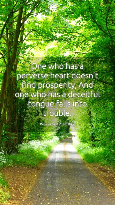 Picture 05 - Proverbs 17:20 WEB Mobile Phone Wallpaper - One who has a perverse heart doesn't find - Mobile Bible Verse Wallpaper