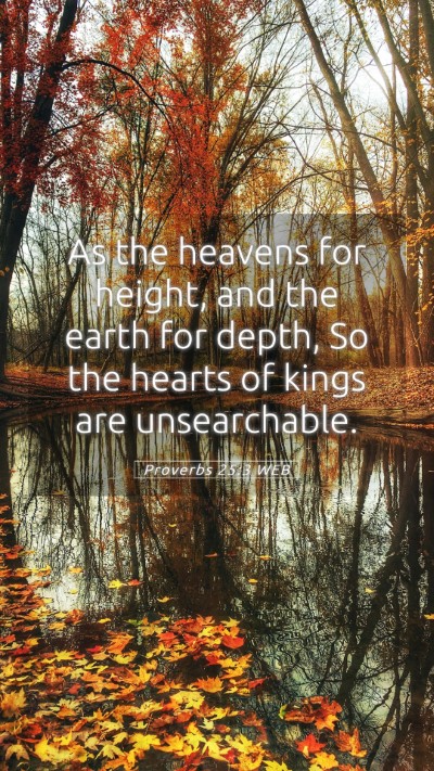 Picture 05 - Proverbs 25:3 WEB Mobile Phone Wallpaper - As the heavens for height, and the earth for - Mobile Bible Verse Wallpaper