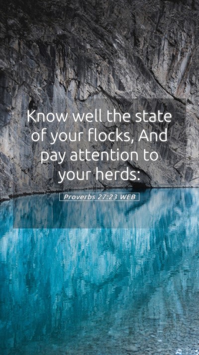 Picture 05 - Proverbs 27:23 WEB Mobile Phone Wallpaper - Know well the state of your flocks, And pay - Mobile Bible Verse Wallpaper