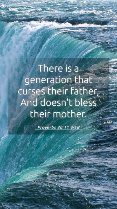 Picture 05 - Proverbs 30:11 WEB Mobile Phone Wallpaper - There is a generation that curses their father, - Mobile Bible Verse Wallpaper