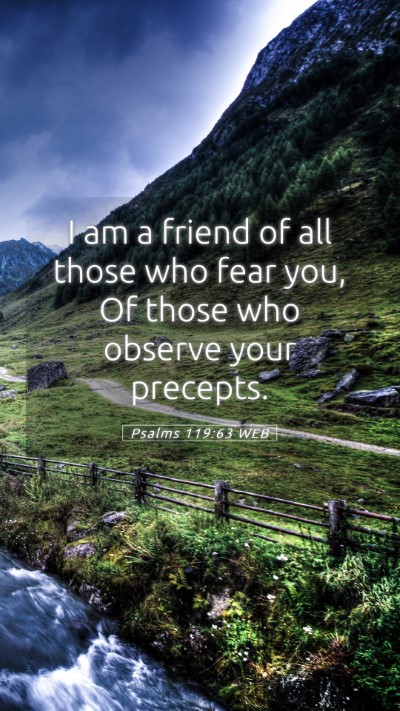 Picture 05 - Psalms 119:63 WEB Mobile Phone Wallpaper - I am a friend of all those who fear you, Of those - Mobile Bible Verse Wallpaper